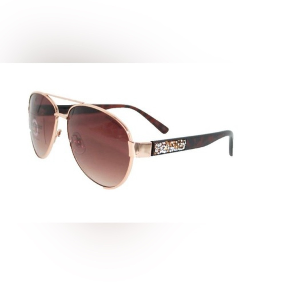 Juicy couture rose Gold Sunglasses with Embellished Arms